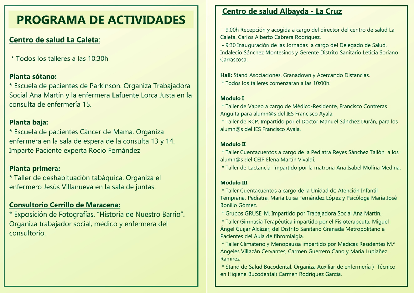 II jornadadas de Salud 2