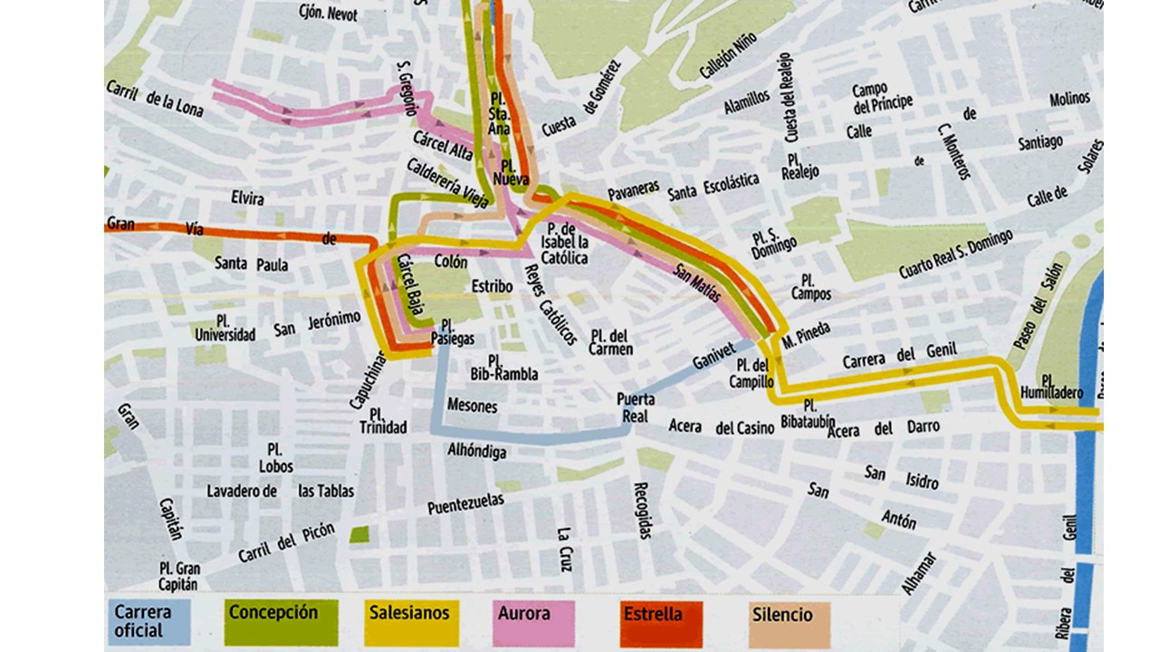 Jueves santo mapa
