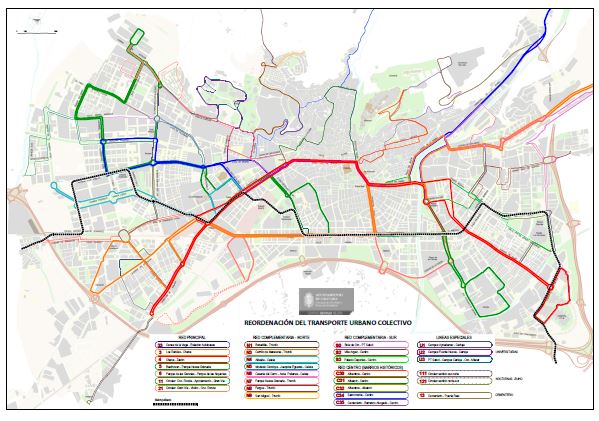 red reordenacion transporte